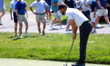 DUBLIN, OH - JUNE 04:  Mark Hubbard of Denver, Colorado lines up his putt on the 14th gree...