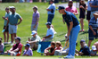 DUBLIN, OH - JUNE 04:  Justin Rose of London, England lines up his putt on the 9th green d...