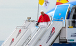 Pope Leo XIV arrives at Adolfo Suarez Madrid-Barajas Airport in Madrid, Spain, on June 6,...