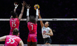 Alexa Gray #9 of Canada and Amandha Sylves #15 of France compete during the 2026 Women's V...