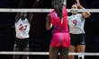 Iman Ndiaye #7 of France and Nyadholi Thokbuom #27 of Canada compete during the 2026 Women...