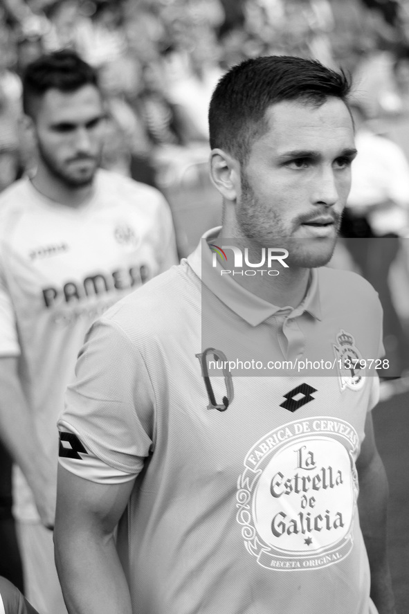 ***ALTERNATIVE VIEW***Florin Andone during the Teresa Herrera Trophy match between Real Club Deportivo de La Coruña and Villareal CF at esta...