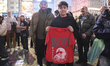 Fans of Indio Solari, the iconic Argentine rock singer, gather at the Obelisk in Buenos Ai...