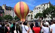 A reenactment of the Montgolfier brothers' first hot air balloon flight in 1793 is schedul...