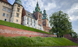 The main ramp leading up Wawel Hill toward Herbowa Gate is seen in Krakow, Poland, on May...