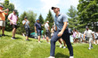 DUBLIN, OHIO - JUNE 07: Rory McIlroy heads to the 8th hole during the final round of The M...