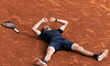 Alexander Zverev reacts after winning his final men's singles match against Flavio Cobolli...