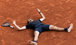 Alexander Zverev reacts after winning his final men's singles match against Flavio Cobolli...