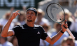 Alexander Zverev reacts during his final men's singles match against Flavio Cobolli on day...