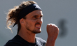 Alexander Zverev reacts during his final men's singles match against Flavio Cobolli on day...