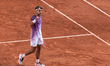 Flavio Cobolli reacts during his final men's singles match against Alexander Zverev on day...