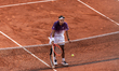 Flavio Cobolli reacts during his final men's singles match against Alexander Zverev on day...