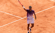 Flavio Cobolli reacts during his final men's singles match against Alexander Zverev on day...