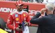 Lewis Hamilton of Great Britain and Scuderia Ferrari finishes second in the Formula 1 Loui...