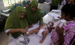 Children infected with measles receive treatment at children's hospitals in Dhaka, Banglad...