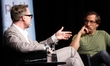 Markus Gabriel, a German philosopher, and Alexander Goerlach, a German author, are seen on...