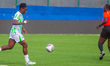 Christy Onyenaturuchi Ucheibe runs with the ball during Nigeria's Super Falcons' 2-1 victo...