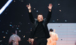 Tiziano Ferro, an Italian singer, performs live during the STADI26 Tour at San Siro Stadiu...
