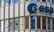 The headquarters building of the European Space Agency (ESA) is seen in Paris, France, on...