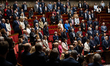 French MP deputies are in the hemicycle during a session of questions to the French govern...