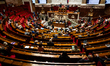A general view of the hemicycle during questions to the French government at the National...