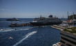 Explora I cruise ship is seen by a harbour ahead of the Formula 1 Monaco Grand Prix at the...