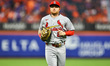St. Louis Cardinals center fielder Nathan Church #27 comes off the field during the third...