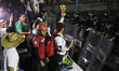 Mothers and families march along Calzada de Tlalpan to Mexico City Stadium in Mexico City,...