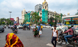 Traffic congestion and pedestrian safety issues are observed at the Dharmatala crossing, a...