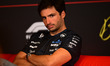 Carlos Sainz of Williams Racing speaks during an official press conference on the media da...
