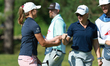 MIDLAND, MICHIGAN - JUNE 11: Leah John of Canada celebrates with teammate Riley Smith of t...