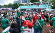 Toronto, Ontario, Canada, on June 11th, 2026. Fans gather and dancing at the FIFA Fan Fest...