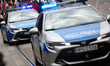 Police cars are seen on the street in Krakow, Poland, on June 11, 2026. 