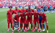 Canada players line up before the 2026 FIFA World Cup Group B match between Canada and Bos...