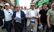 Youssef Aouchiche (center), leader of the Socialist Forces Front (FFS), in Algiers, Algeri...
