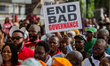 Civil society groups stage a protest regarding governance, security, and economic conditio...