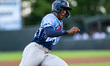 Jaylen Palmer of the Binghamton Rumble Ponies runs the bases during a Minor League Basebal...