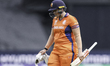 Heather Siegers of the Netherlands departs during the ICC Women's T20 World Cup Group 1 ma...