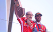 Lewis Hamilton of Scuderia Ferrari HP, winner of the Formula 1 MSC Cruises GP Barcelona-Ca...