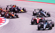 George Russelli and Kimi Antonelli of Mercedes-AMG PETRONAS Formula One Team, and Lewis Ha...