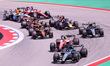 George Russelli and Kimi Antonelli of Mercedes-AMG PETRONAS Formula One Team, and Lewis Ha...
