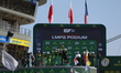 LMP2 podium during the 24 Hours of Le Mans at the 24 Hours of Le Mans Circuit on June 10,...