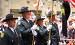 The Nassau County Sheriff's Color Guard marches during the 69th Annual Puerto Rican Day Pa...