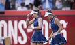 Tereza Mihalikova of Slovakia competes in the women's doubles final at The HSBC Championsh...