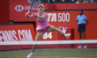 Laura Siegemund of Germany competes in the women's doubles final at The HSBC Championships...
