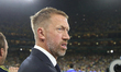 Graham Potter, head coach of the Scotland national team, looks on during the Group F first...