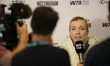 Katie Boulter of Great Britain speaks with the media ahead of the 2026 Lexus Nottingham Op...