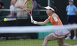 Himeno Sakatsume of Japan competes during her Round of 32 match at the 2026 Lexus Nottingh...