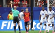 Pedri of Spain is denied by Vozinha of Cape Verde during the FIFA World Cup Group H match...