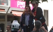 Counter-protesters are seen as members of the Alternative for Germany (AfD) tour around ''...